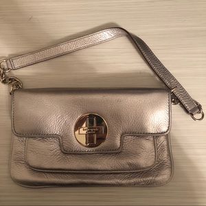 Silver Kate Spade shoulder purse